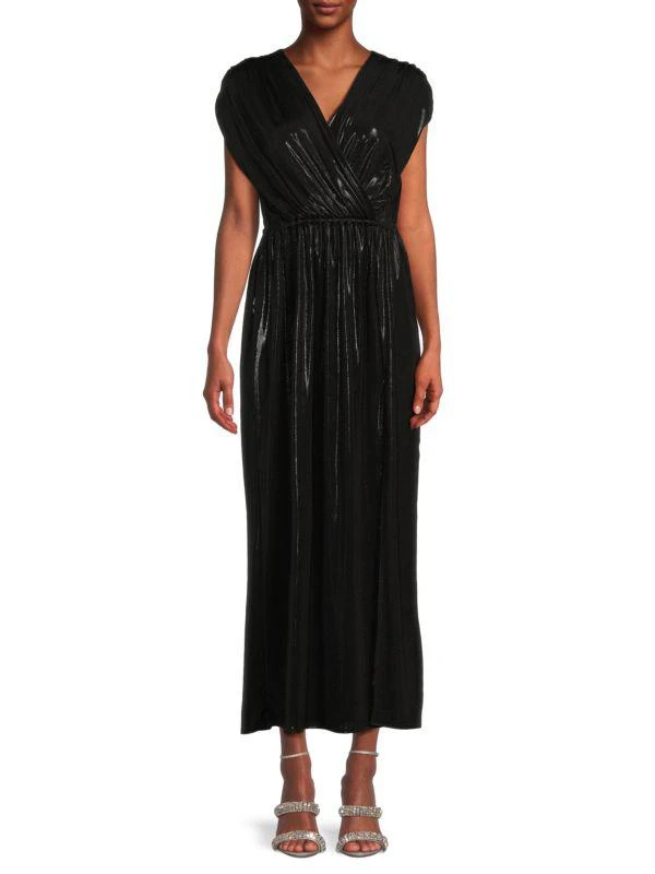 Renee C. Liquid Metallic Maxi Dress 1