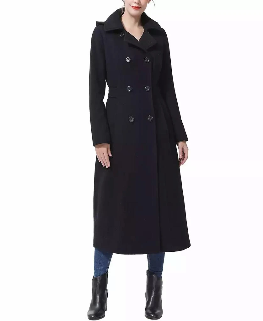 kimi + kai Women's Laila Long Hooded Wool Walking Coat 3