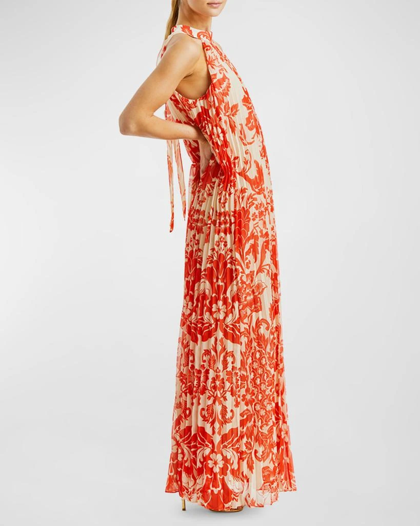 Mestiza New York Almeria Pleated Floral-Print Halter Gown 2
