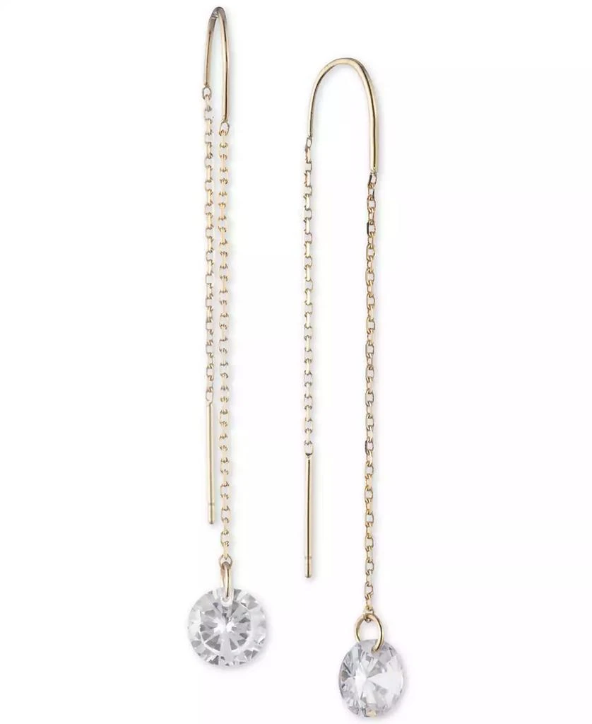 DKNY Gold-Tone Crystal Threader Earrings 1
