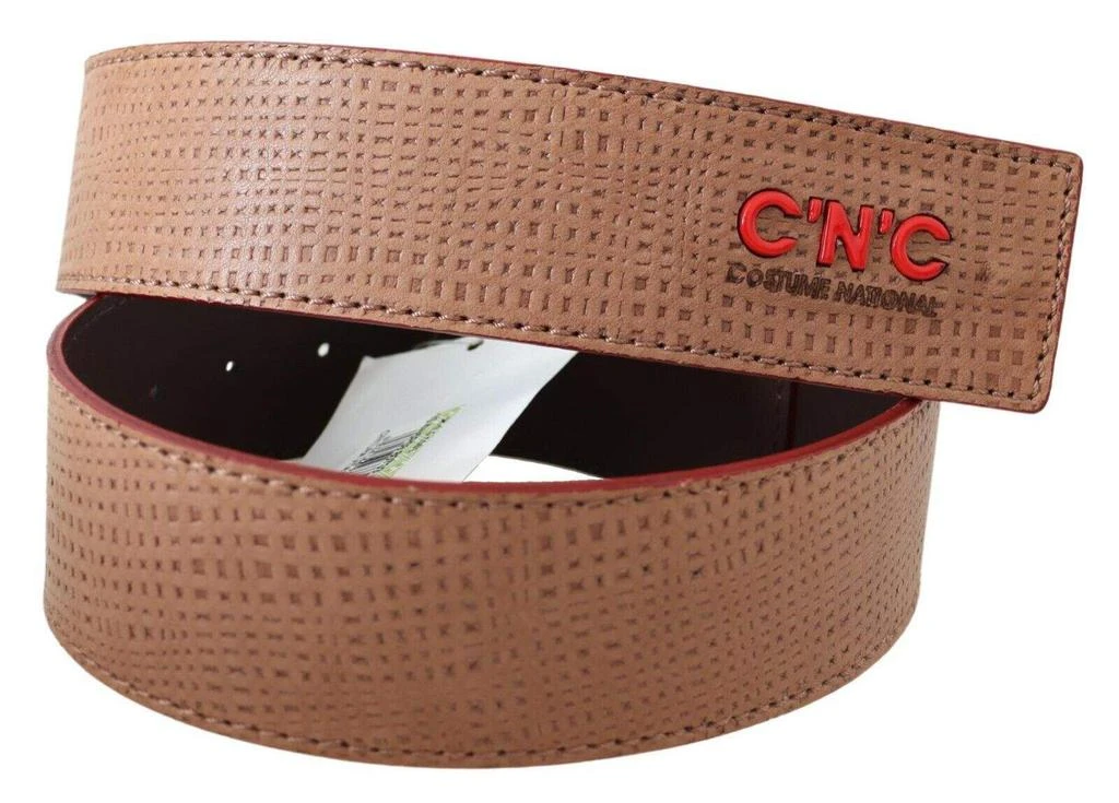 Costume National Costume National White Leather Logo Fashion Waist Belt 3
