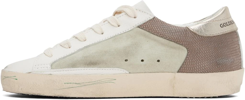 Golden Goose White & Beige Super-Star Sneakers 3
