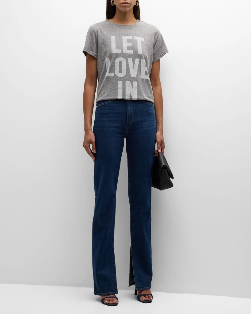 Cinq a Sept Let Love In Short-Sleeve Slogan T-Shirt 2