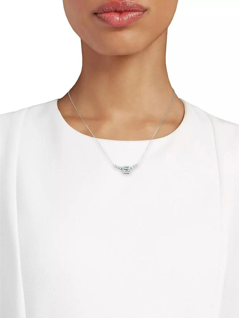 Saks Fifth Avenue Collection 14K White Gold, Aquamarine
0.25 TCW Diamond Pendant Necklace 2