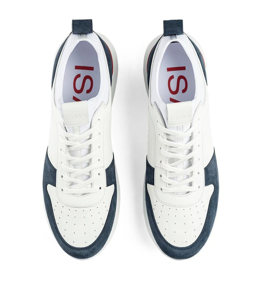 Isaia Calfskin-Suede Amalfi Sneakers 6