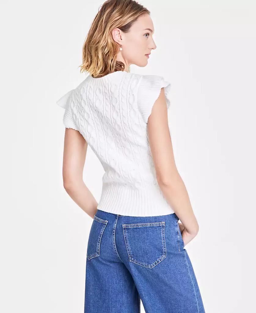On 34th Women's Cable-Knit Flutter-Sleeve Sweater, Exclusively at Macy's
