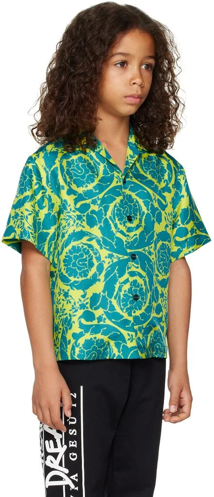 Versace Kids Blue 
Yellow Baroque Shirt 2