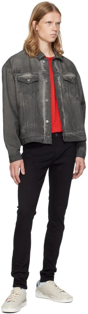 Nudie Jeans Black Skinny Lin Jeans 4