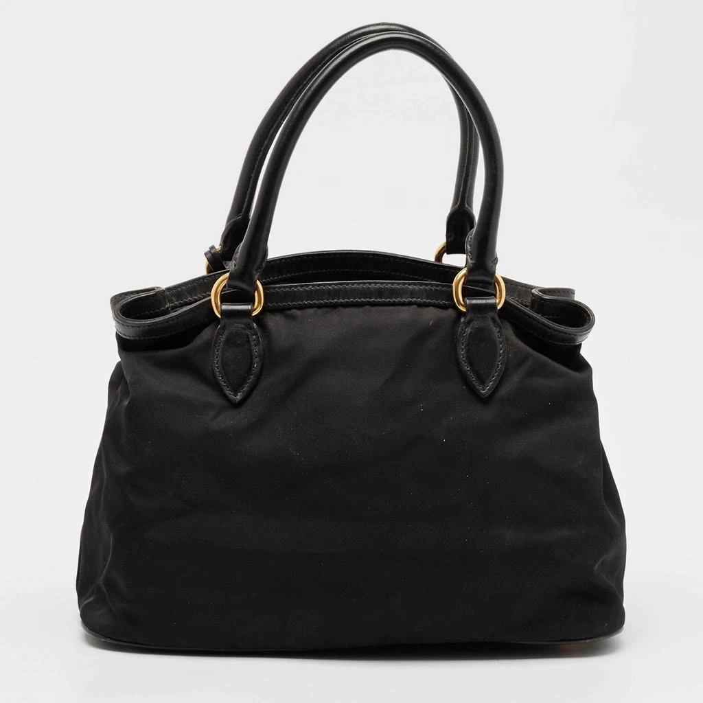 Prada Prada Black Nylon and Leather Top Handle Bag 4