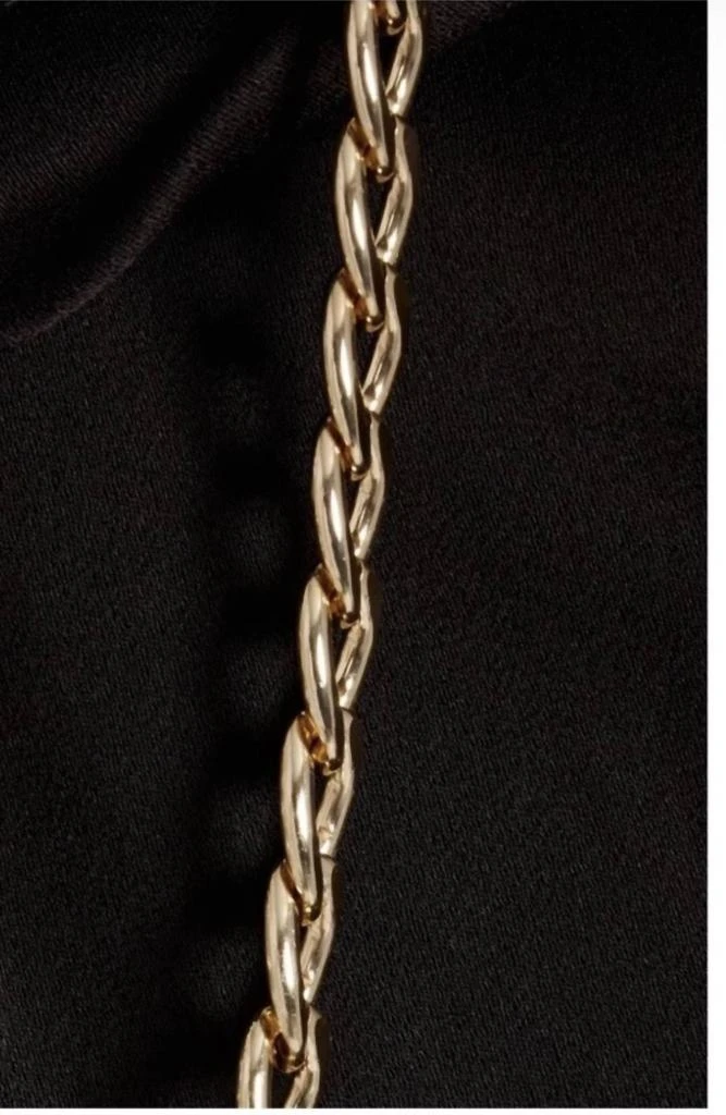 Alice + Olivia Harmony Chain Strap Slip Dress In Black 4