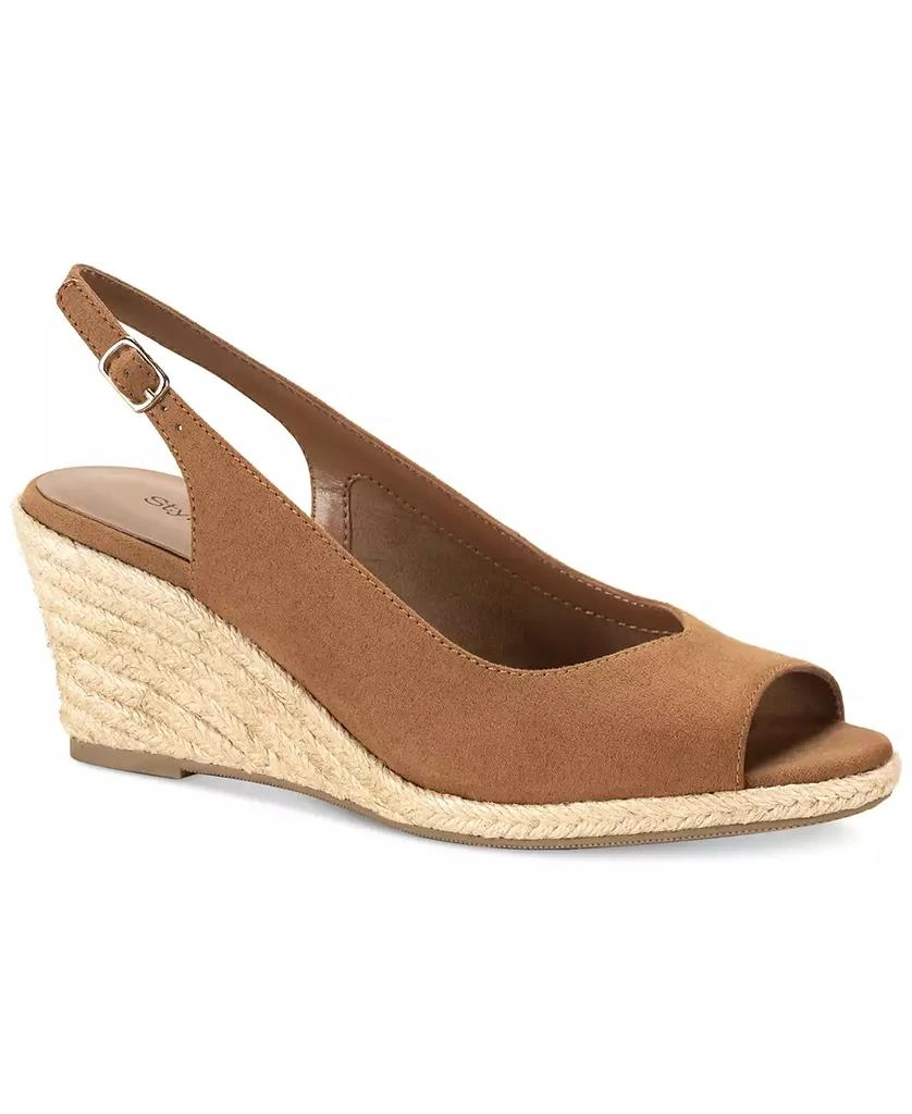 Style & Co Women's Darlitaa Peep Toe Slingback Wedge Pumps, Created for Macy's 1