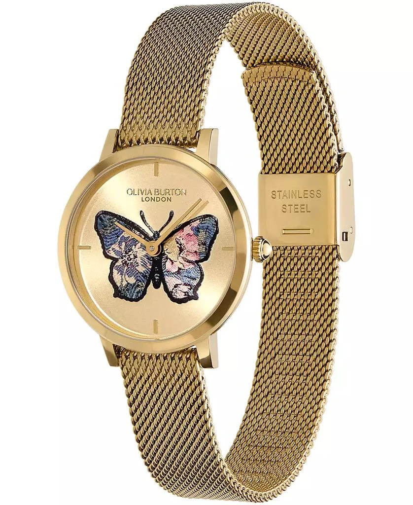 Olivia Burton Women's Signature Butterfly Gold-Tone Stainless Steel Mesh Watch 35mm 8
