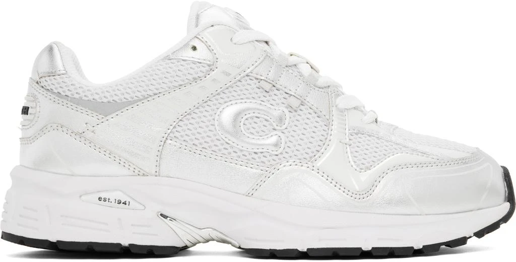 Coach Silver & White C301 Sneakers 1