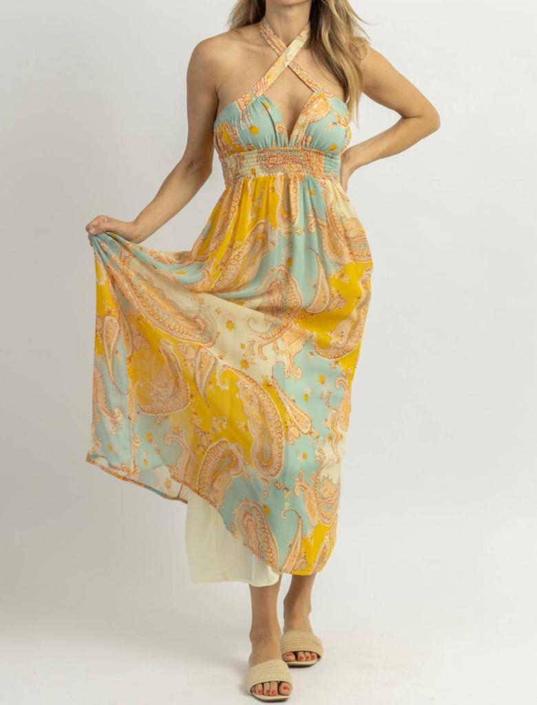 Dress Forum LEMONADE BREEZE CROSSOVER MIDI DRESS