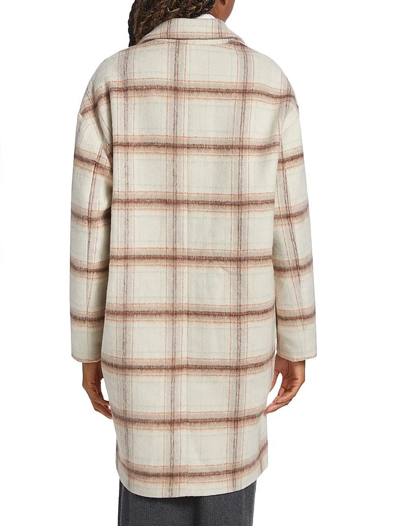 Ena Pelly Plaid Wool-Blend Oversized Double-Breasted Coat 5