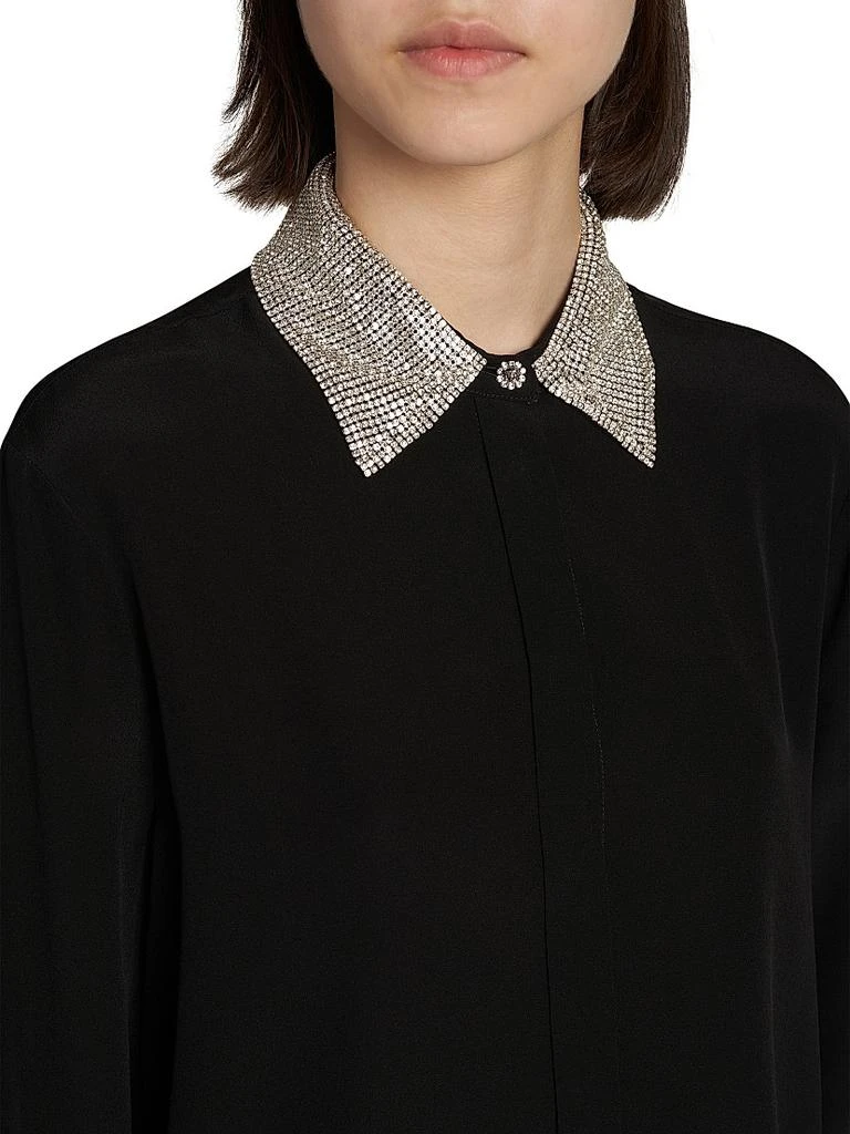 Versace Crystal-Embellished Silk Shirt 6