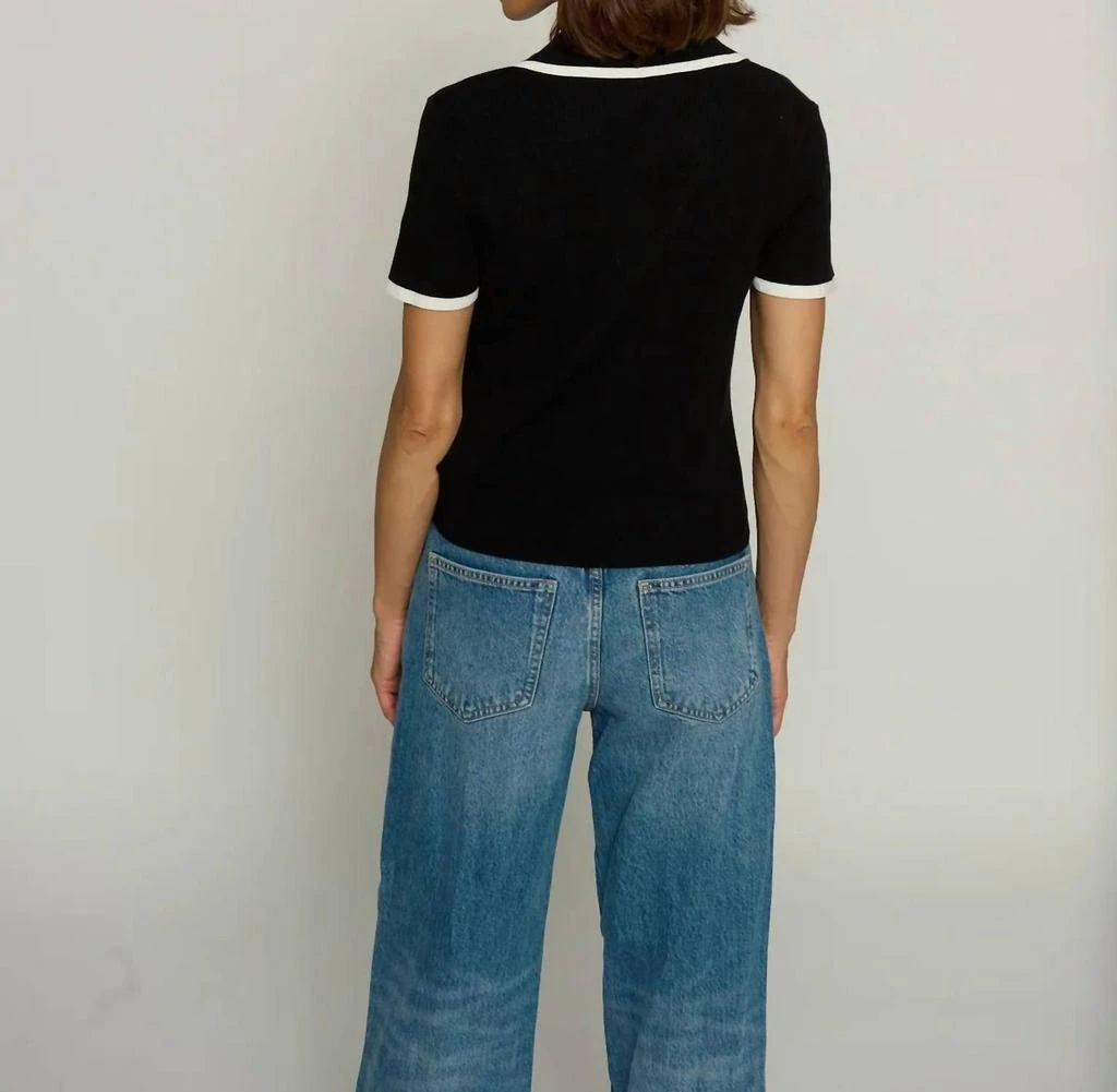 Central Park West Central Park West - Ribbed Polo With Tipping Top 2