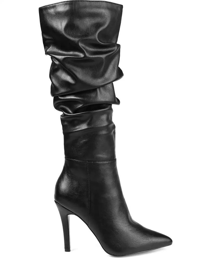 Journee Collection Women's Sarie Wide Calf Ruched Stiletto Boots 2