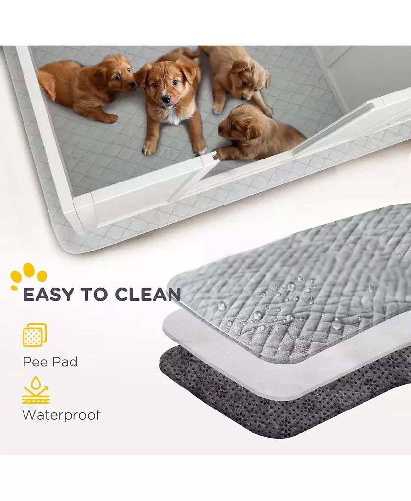 PawHut Whelping Box for Dogs with Waterproof Pad 
Adjustable Door 8