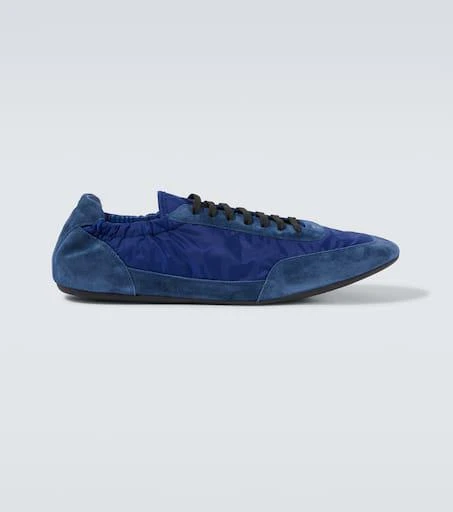 Prada Collapse Re-Nylon and suede sneakers 1