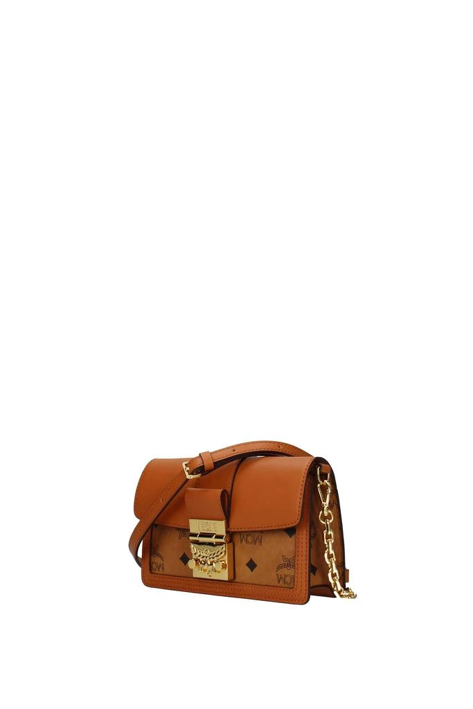 MCM Crossbody Bag Leather Brown Cognac 2