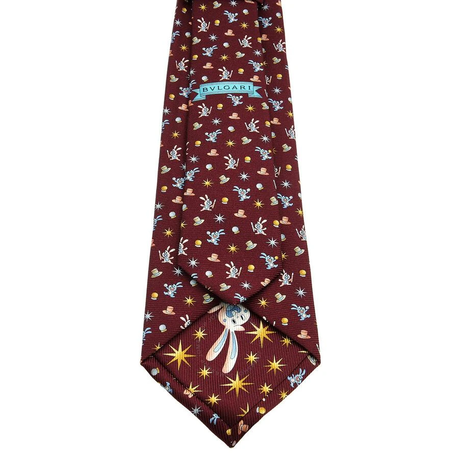BVLGARI Pictorial Magic Rabbit Silk Tie 3