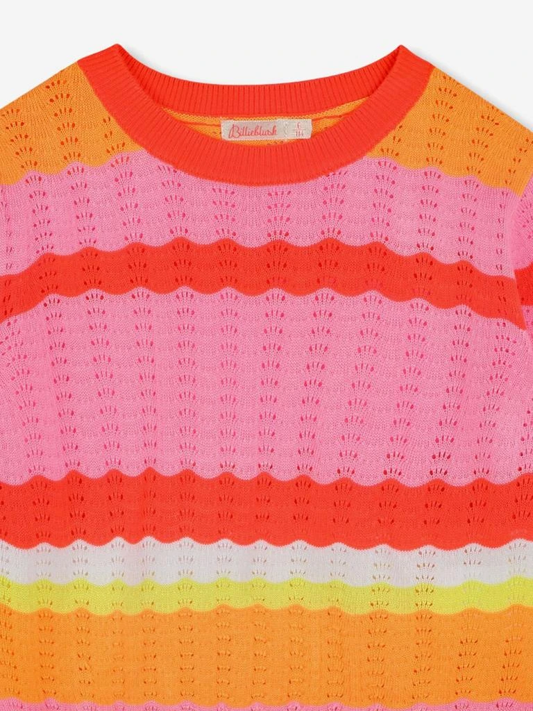 Billieblush Girls Striped Knitted Sweater in Orange 3