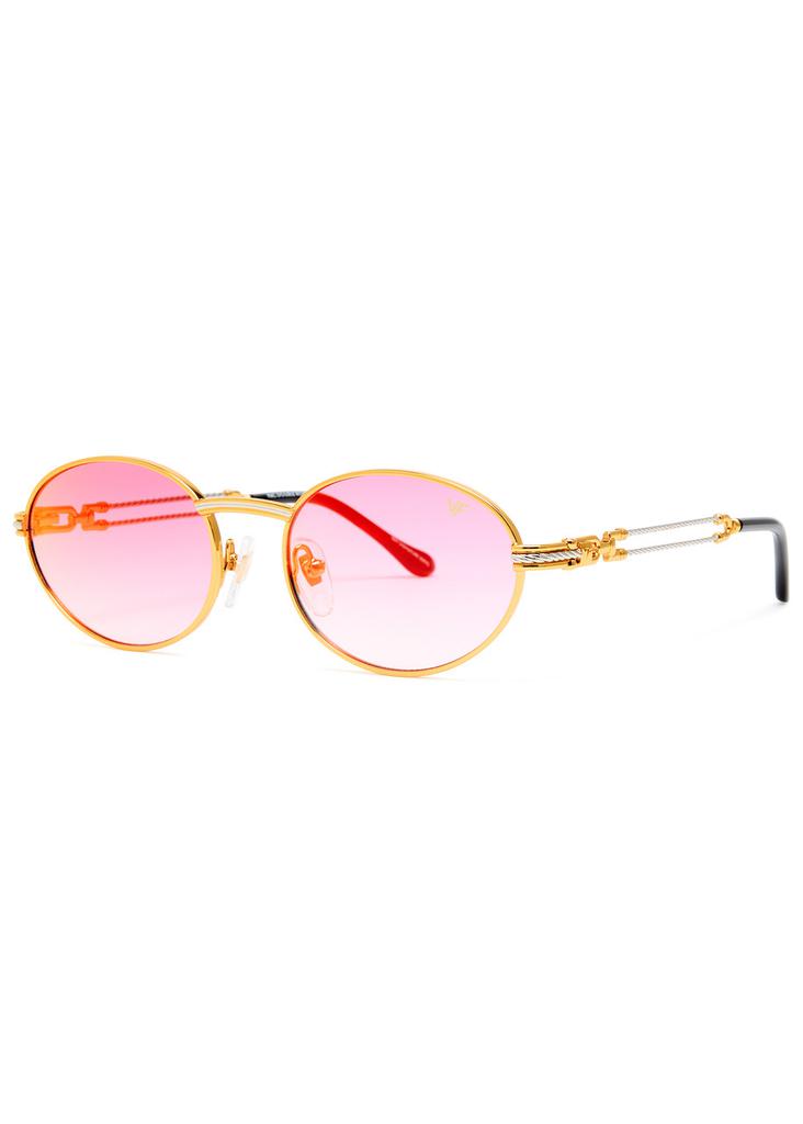 Vintage Frames Company Pac Double Rope Edition oval sunglasses