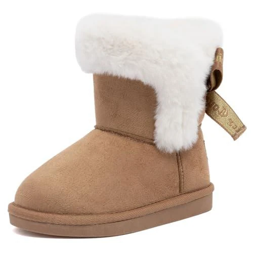 Juicy Couture Juicy Couture Girls Winter Boots Warm Insulated Fashion Booties Mid Calf Outdoor Snow Boot for Toddler/Little Kid/Big Kid