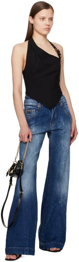 Versace Black Baroque Buckle Tank Top 4