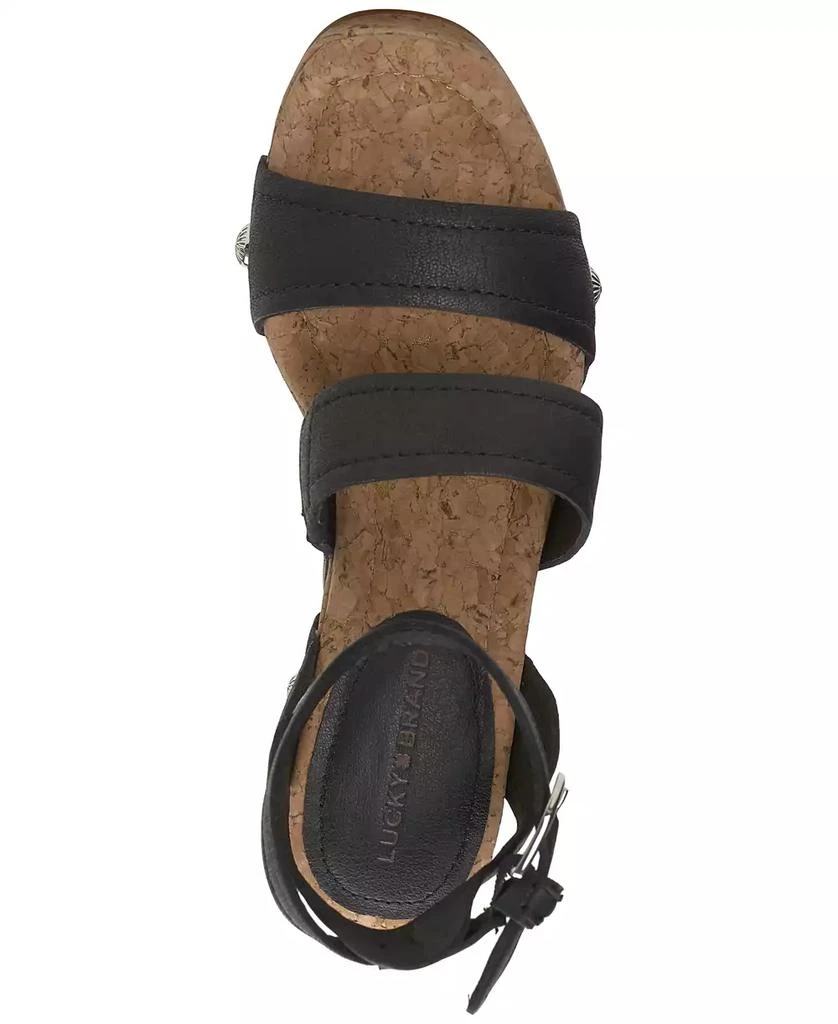 Lucky Brand Women's Valintina Strappy Platform Wedge Sandals 8