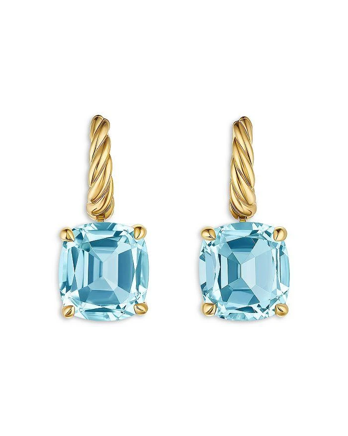 David Yurman Marbella Drop Earrings in 18K Yellow Gold with Gemstone, 25mm 1