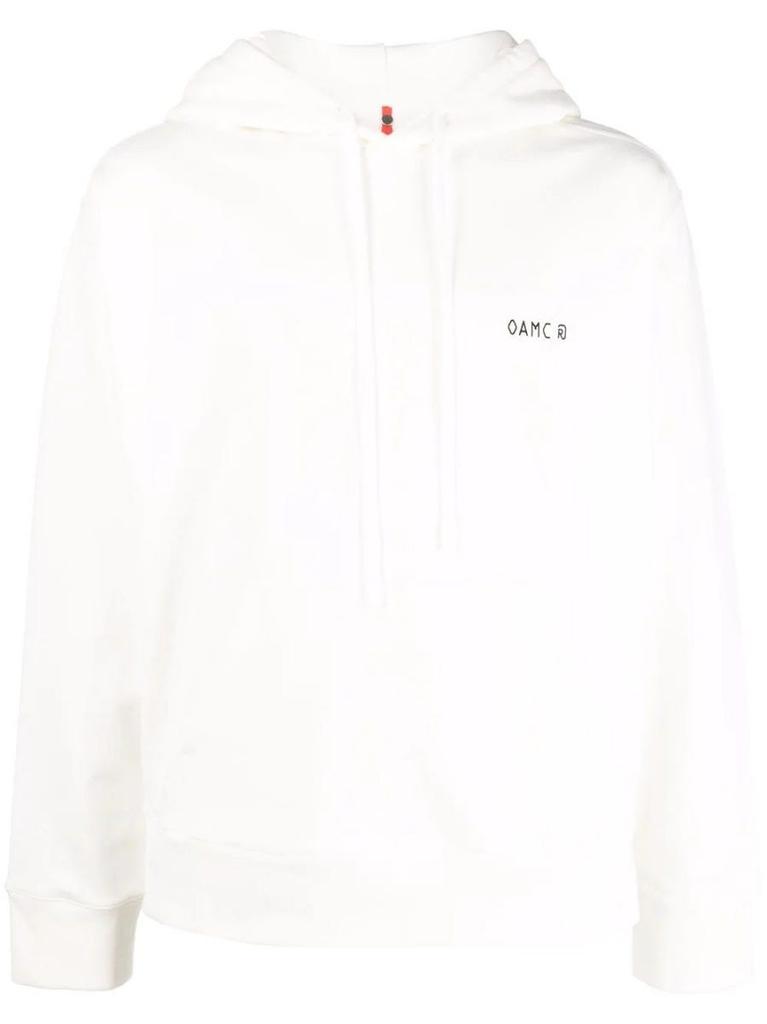 NA Abstract print white Hoodie
