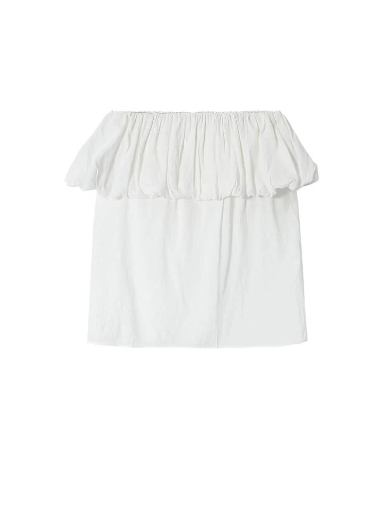 Pixie Market White Off-the-Shoulder Scrunchie Top-PREORDER 6