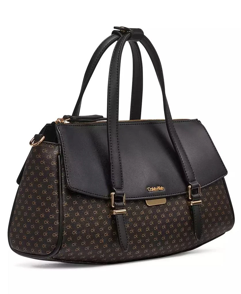 Calvin Klein Irene Mini Signature Top Handle Convertible Satchel 3