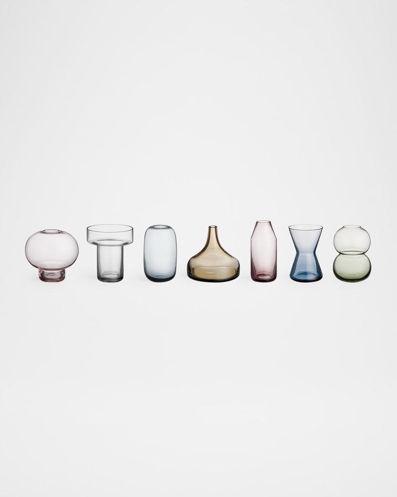 Orrefors Midsummer Mini Glass Vases, Set of 7
