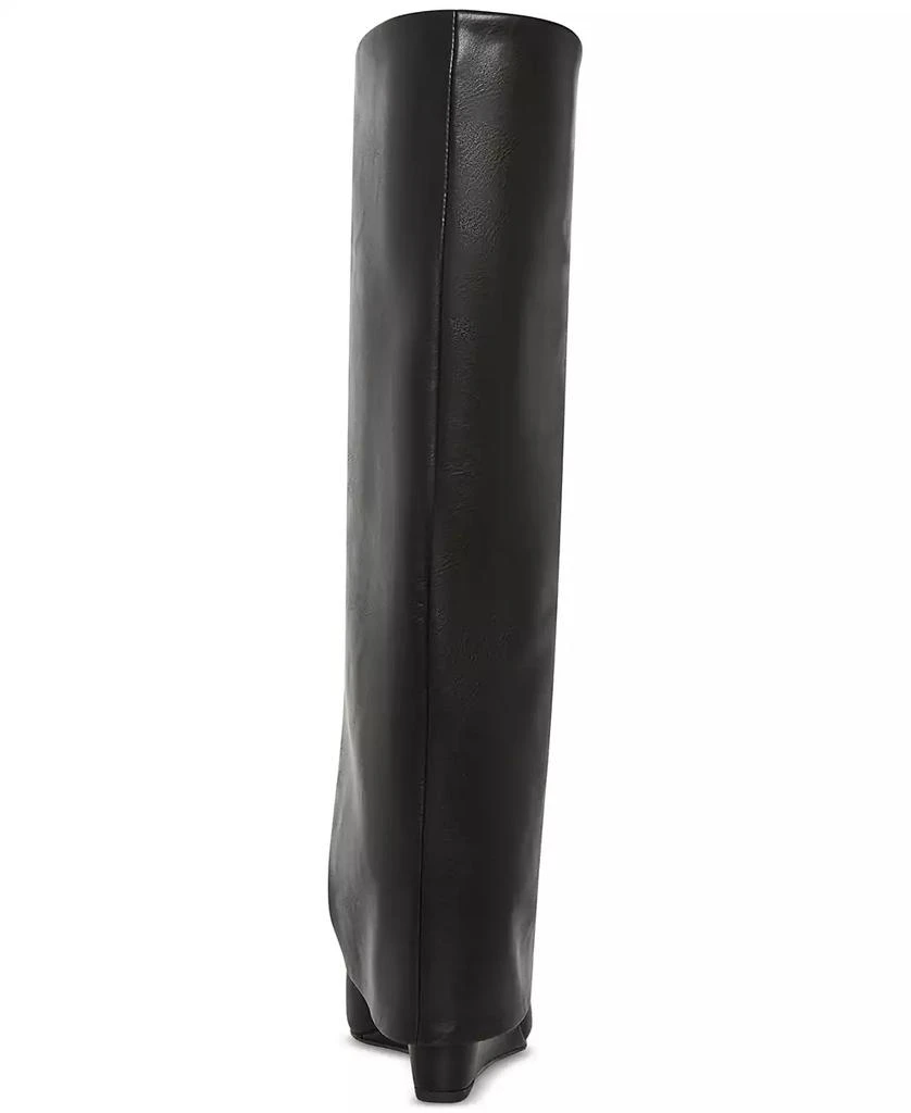 Madden Girl Evander Fold-Over Cuffed Knee High Wedge Dress Boots 3