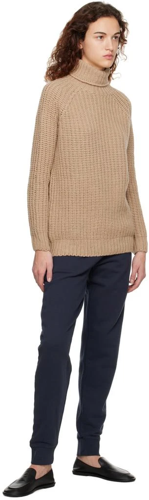 Sunspel Beige Chunky Turtleneck 4