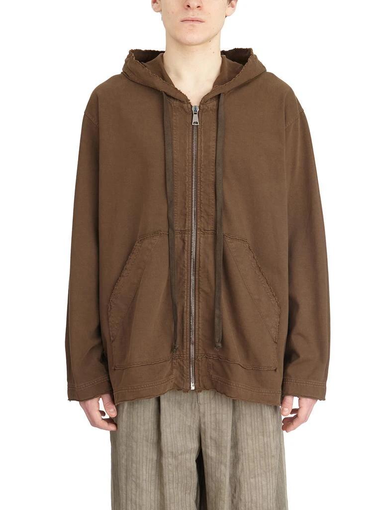 Uma Wang COTTON SWEATSHIRT WITH HOOD 1