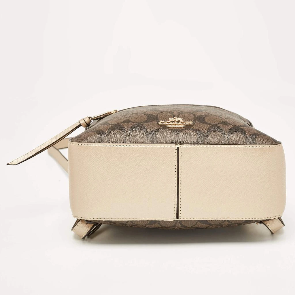 Coach Coach Gold/Brown Signature Coated Canvas and Leather Jordyn Backpack 6