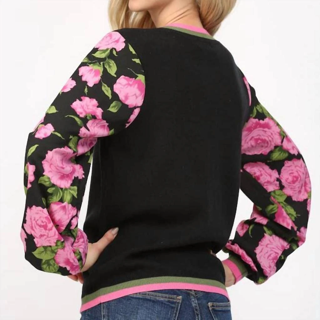 Fate Fate - Crew Neck Floral Sweater 3