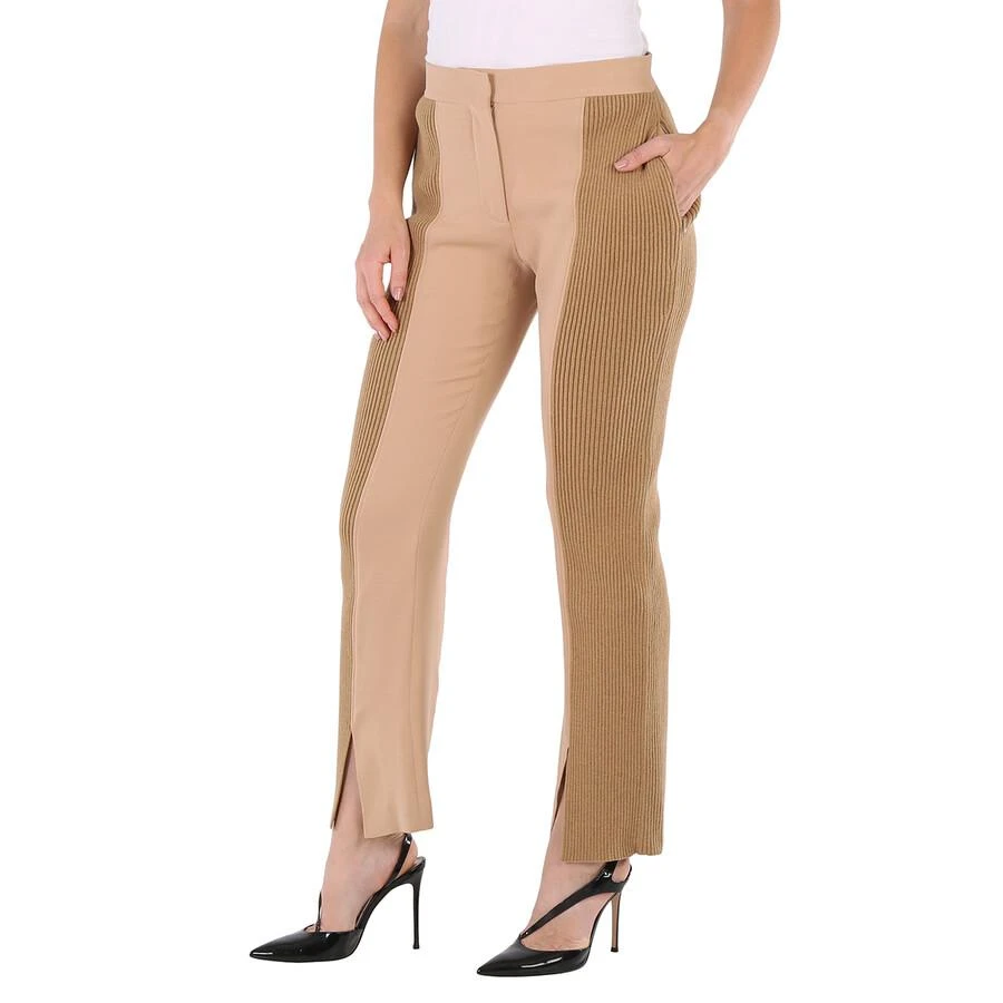 Burberry Ladies Soft Fawn Wide Leg Smart Trousers 3