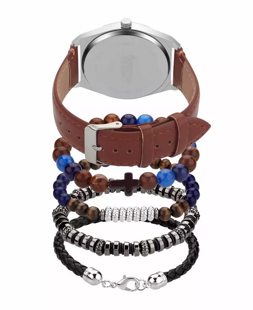 American Exchange Men's Quartz Brown Polyurethane Strap Watch