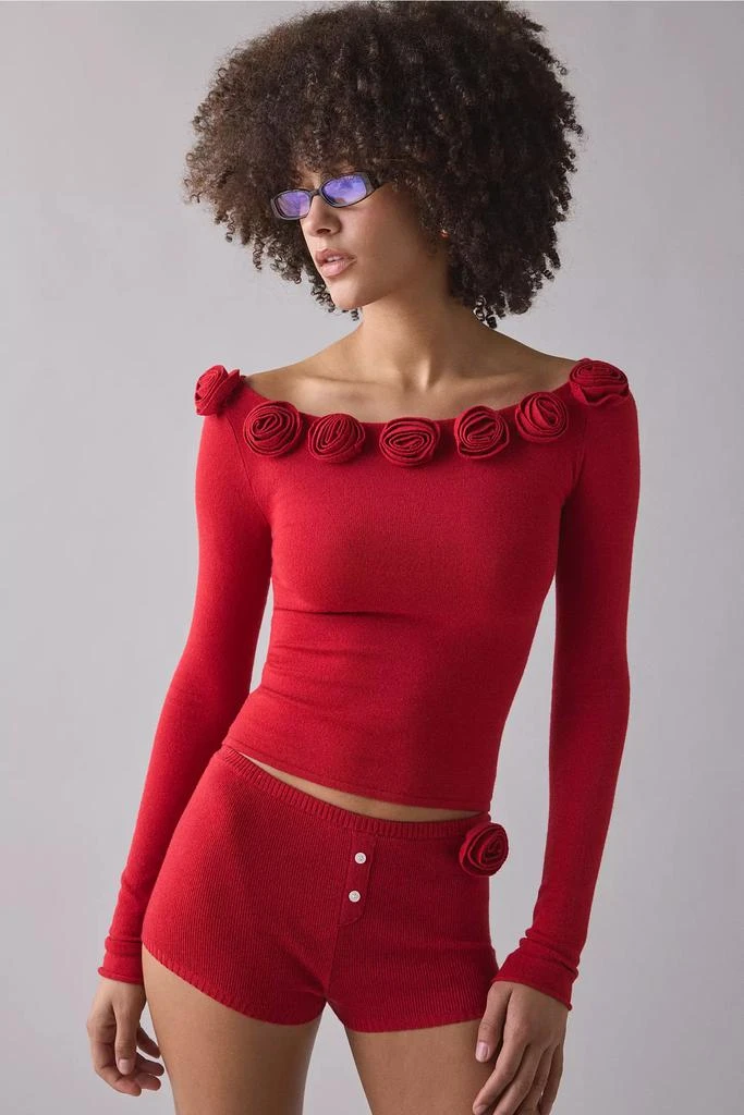 Frankies Bikinis Frankies Bikinis Bradley Rose Knit Booty Short 3