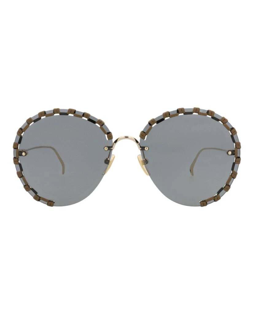 Chloé Round-Frame Metal Sunglasses