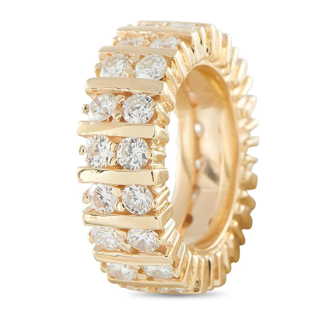 LB Exclusive 18K Yellow Gold 3.04ct Diamond Band Ring MF14-011626 2