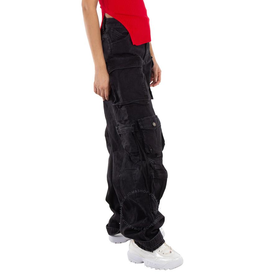 パンツ THE ATTICO Fern Long Pants Denim The Attico Fern Long Pant - Black Washed Denim – Kith
