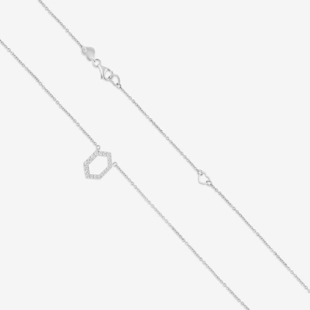 Hearts On Fire Hearts On Fire Charmed 18K White Gold Hex Pendant HFPCHX00218W 3