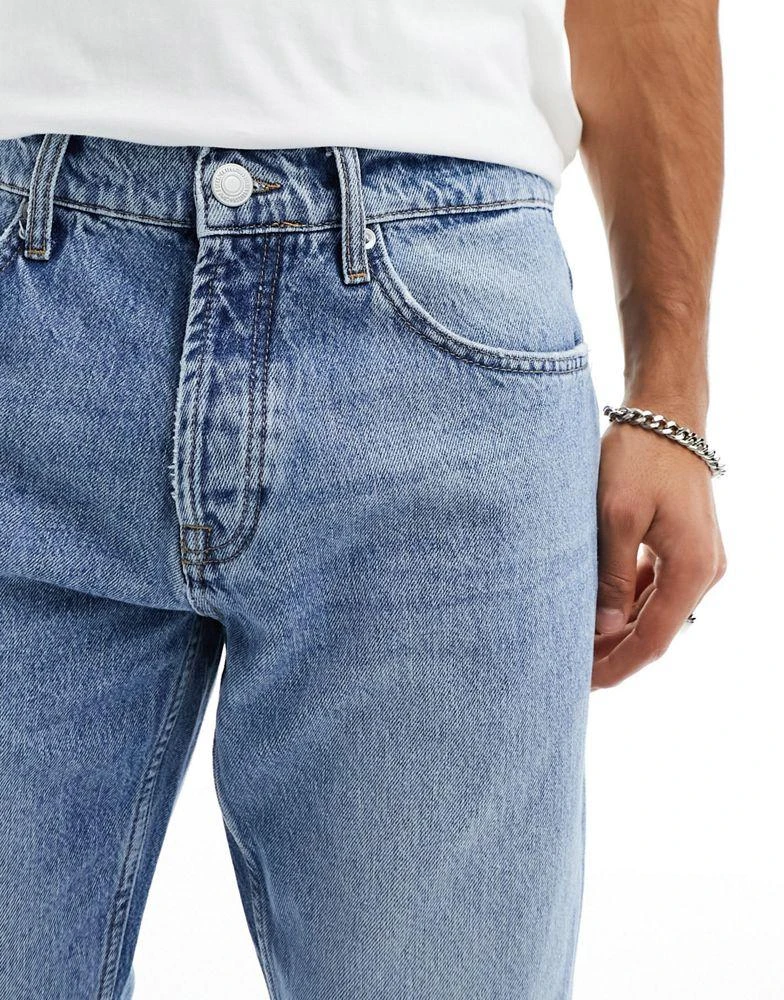 Only & Sons ONLY & SONS Edge straight fit jeans in mid blue wash 2
