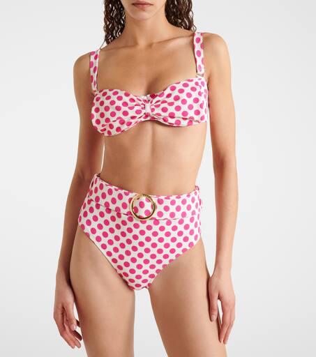 Alexandra Miro Ursula polka-dot high-rise bikini bottom